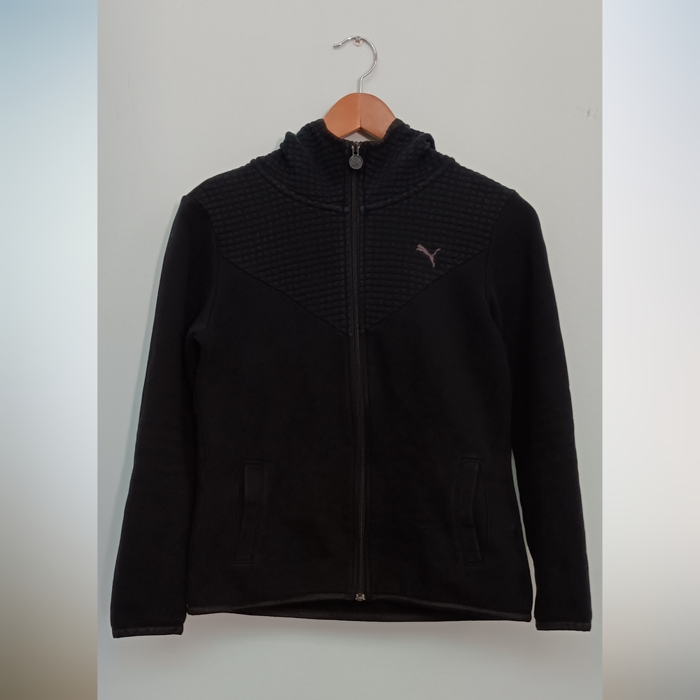 Puma Women's Full-Zip Hooded Sweateshirt Black M
